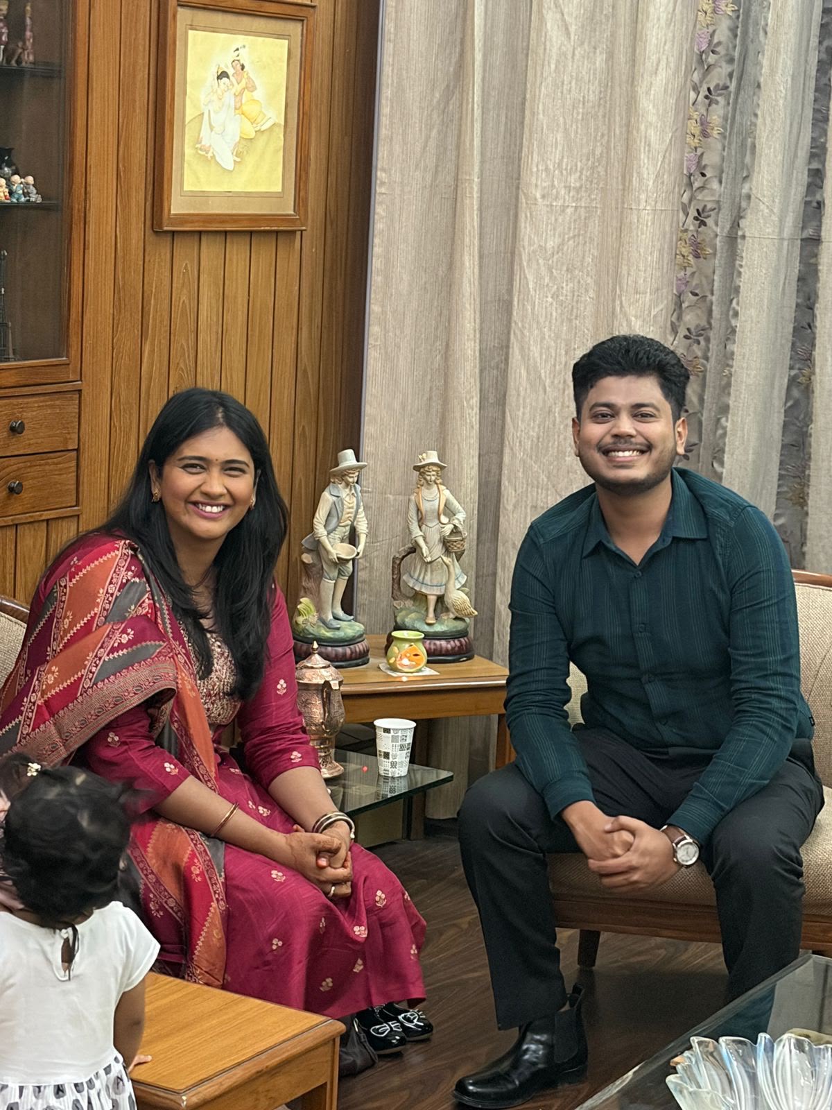 Ayush and Rajavi together at home
